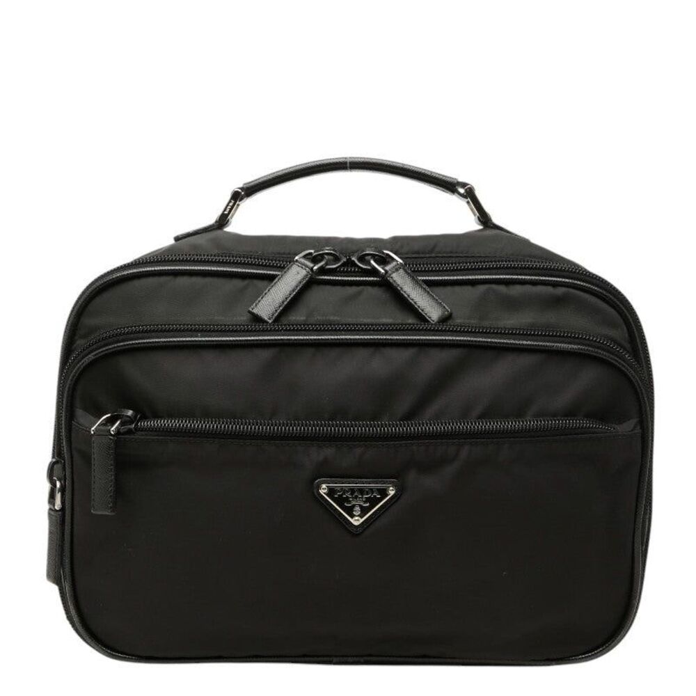 Prada Triangle Logo Plate Vanity Bag